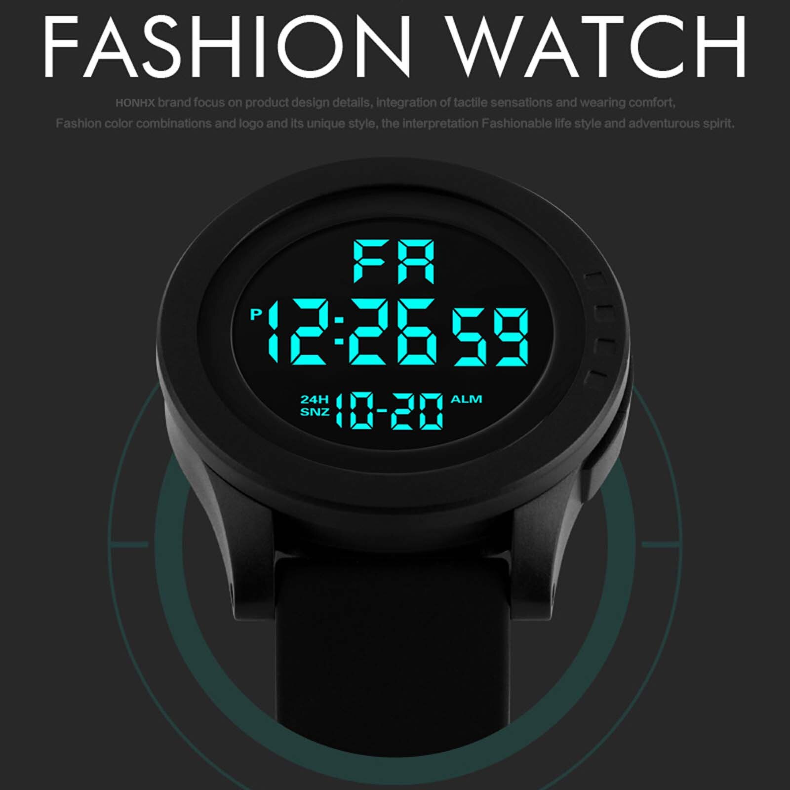 Luxe Horloges Heren Honhx Mens Led Digitale Display Horloge Datum Sport Vrouwen Outdoor Elektronische Horloge Часы Мужские #3