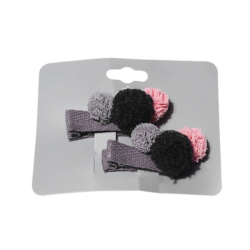 Girls Pin Cartoon Small Hair Candy Color Ball Children's Duckbill Clips Hair Pins Girl Bangs Clip Card Hair Accessories: 2