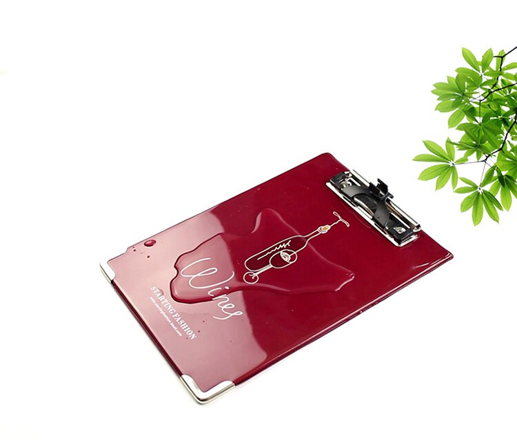 Hotel Restaurnt Clip Folder, A5 size Clipboard with metal corner protector