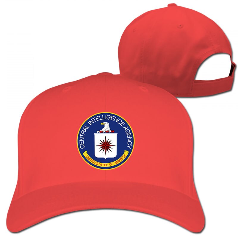 CIA Central Intelligence Agency USA Baseball cap men women Trucker Hats adjustable cap: 1-Red