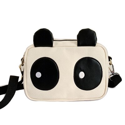 Vrouwelijke Messenger Bag Panda Schoudertas: black