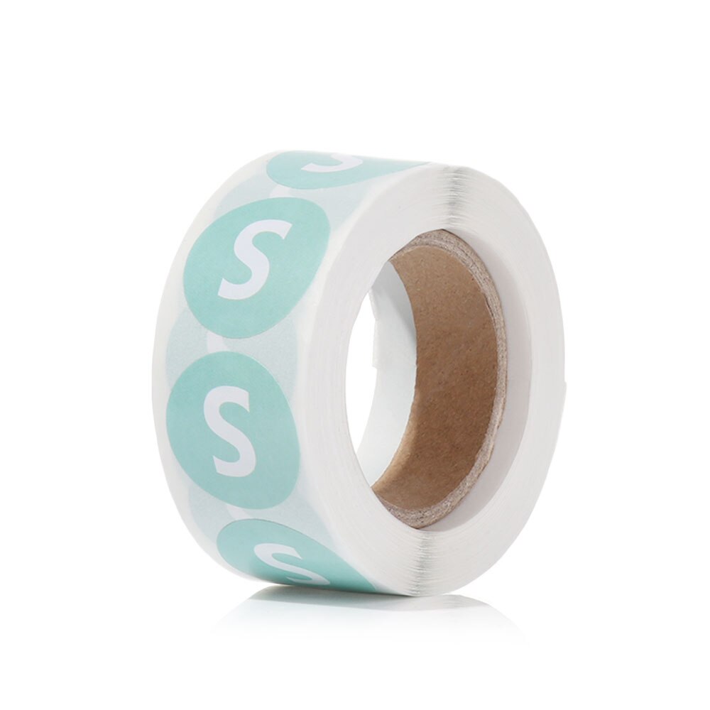 500pcs/Roll DIY Self Adhesive Sticky White Label Clothing Size XS-XXXL Sticker Writable Size Stickers Blank Note Label: S