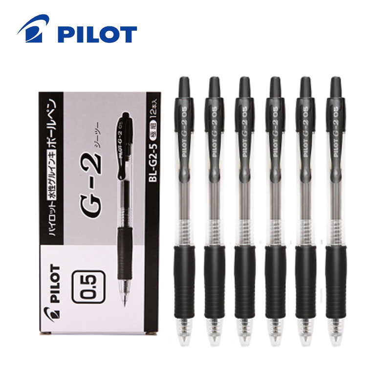 12Pcs/Box PILOT Gel Pen BL-G2 Replaceable Refill 0.5mm Tip Comfort Grip Roller Ball Pens Pens For School Stationery