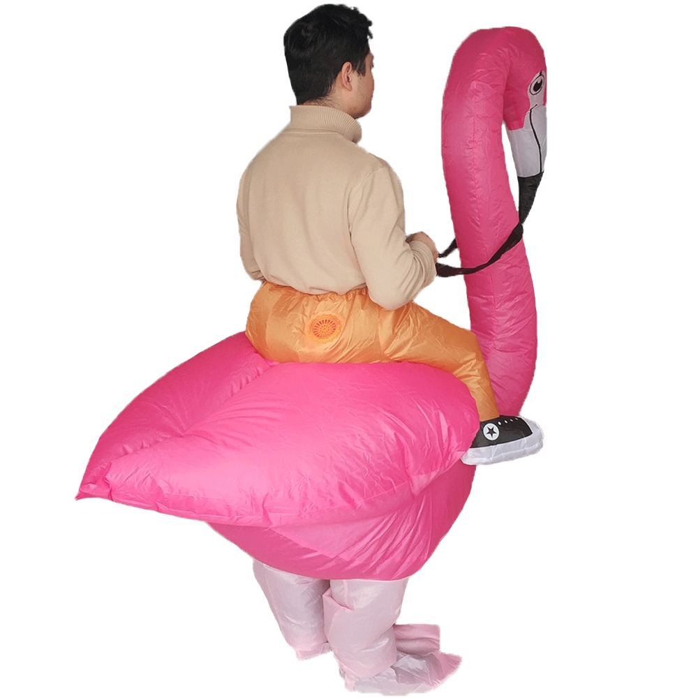 Opblaasbare Flamingo Kostuum voor Volwassenen Halloween Carnaval Cosplay Party Fancy Dress Mannen Vrouwen Flamingo Rider Verjaardag Outfits