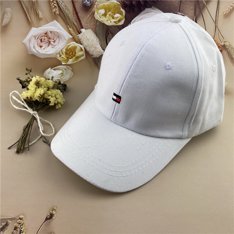 Women Men Baseball Cap Female Solid Color Outdoor Adjustable White Red Black Embroidered Women's Hats Summer: NO.5 Tom white