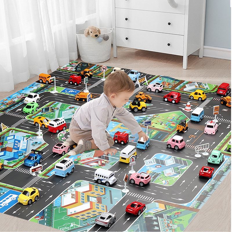 130 cm Children Carpets Baby Play Mat Road Carpet For Kids Cartoons Traffic Rug Indoor Toys Play-Mat In The Nursery Play