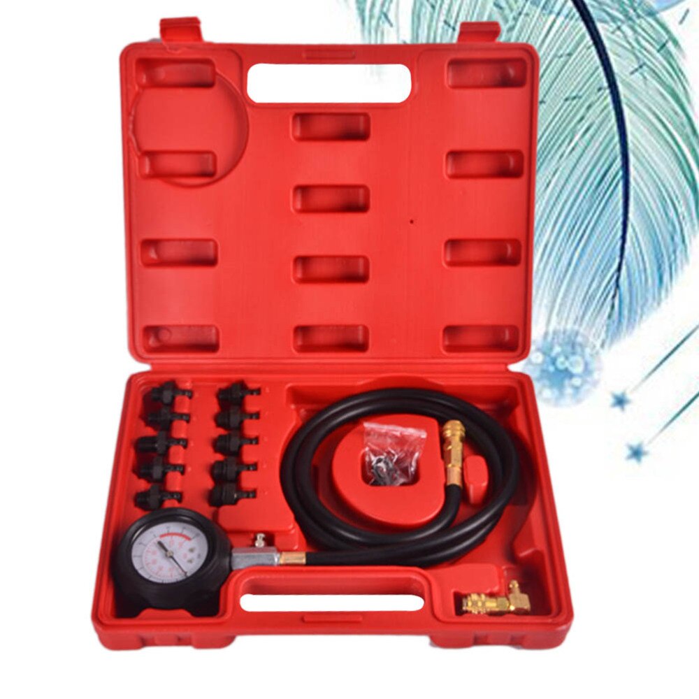 Engine Oil Pressure Diagnostic Tester Tool Set with Case Easy to Read Gauge Scale