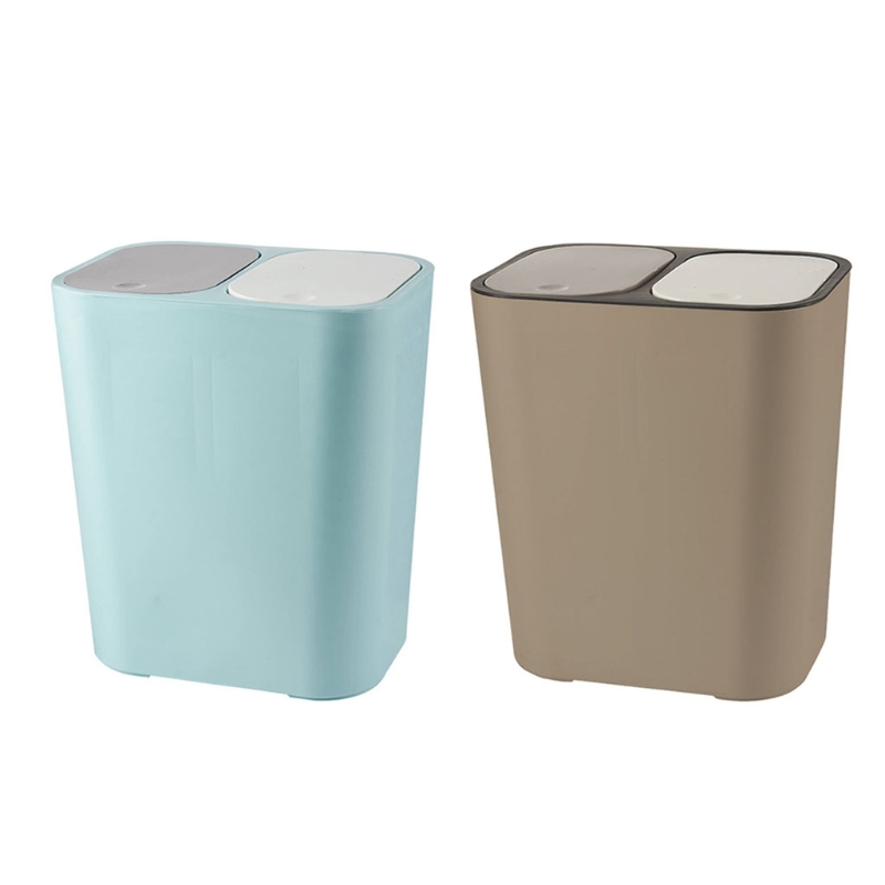 Household Dry and Wet Sorting Trash Can Home Bucket Garbage Bin Hotel Living Room Office Wastebasket Cans Recycling Bin