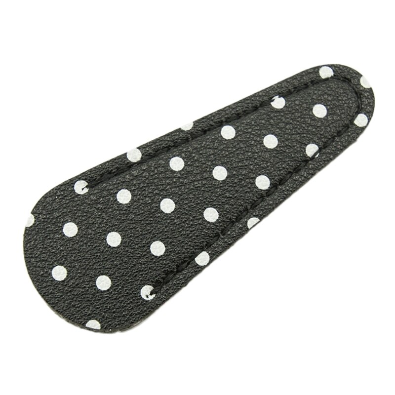 Estojo de couro pu para tesoura de bordar, capa protetora para barbeiro e cabeleireiro: Preto