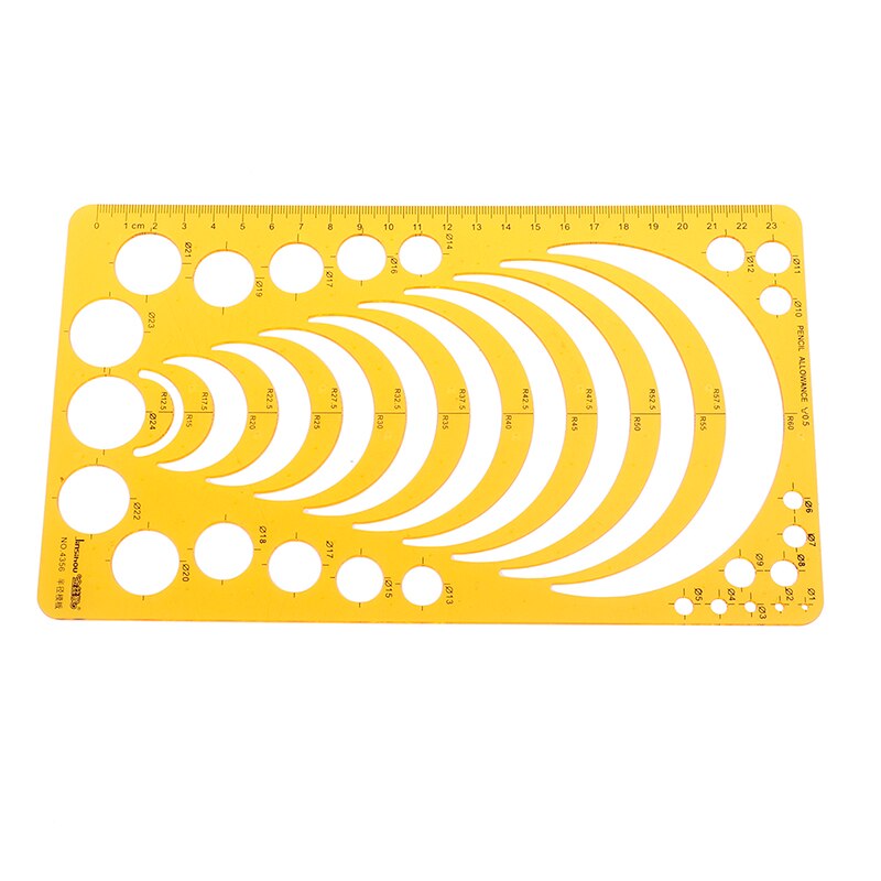1 Pc Yellow Resin Template Ruler Stencil Measuring... – Grandado