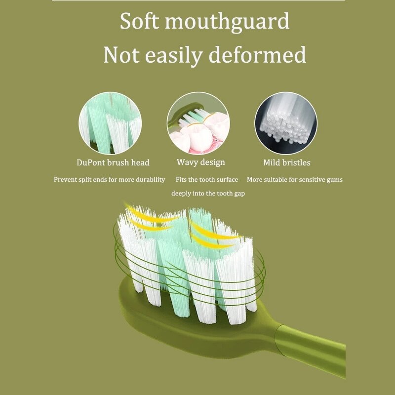 Elektryczna szczoteczka ultradźwiękowa BS-201 dorosły zegar szczotka 4 tryb USB ładowarka akumulator IPX8 zamienne końcówki robić szczoteczek robić zębów zestaw