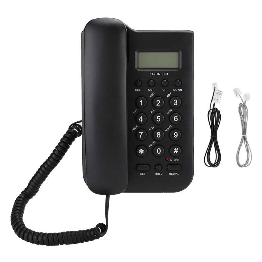 Mini Telephone KX-T076 Wired English Landline Home Office Telephone (UK Telephone Line with Random Color) home phone Telephone: black