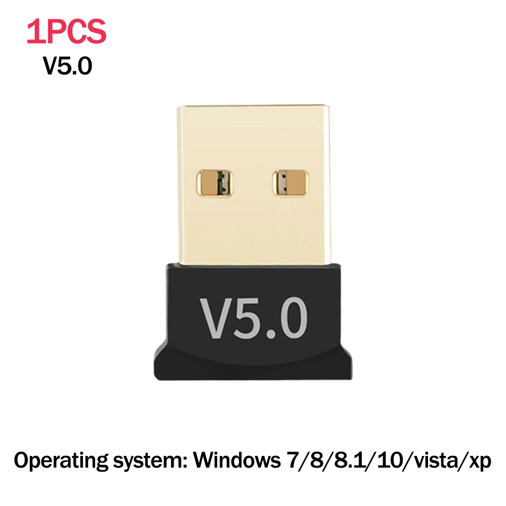 Wireless Audio Adapter Bluetooth-Compatible 5.0/5.1 Dongle 2.4G Audio Receiver Support Win7/8/8.1/10 for Computer Tablet Desktop: Silver