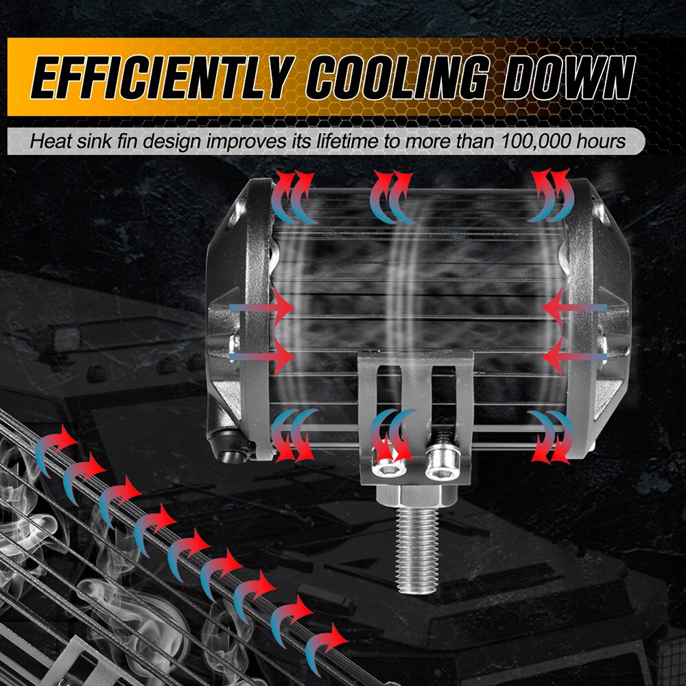 2PCS LED Bar 4 inch 72W LED Light Bar 4 Rows Work Light bar for Driving Offroad Boat Car Tractor Truck 4x4 SUV 12V 24V