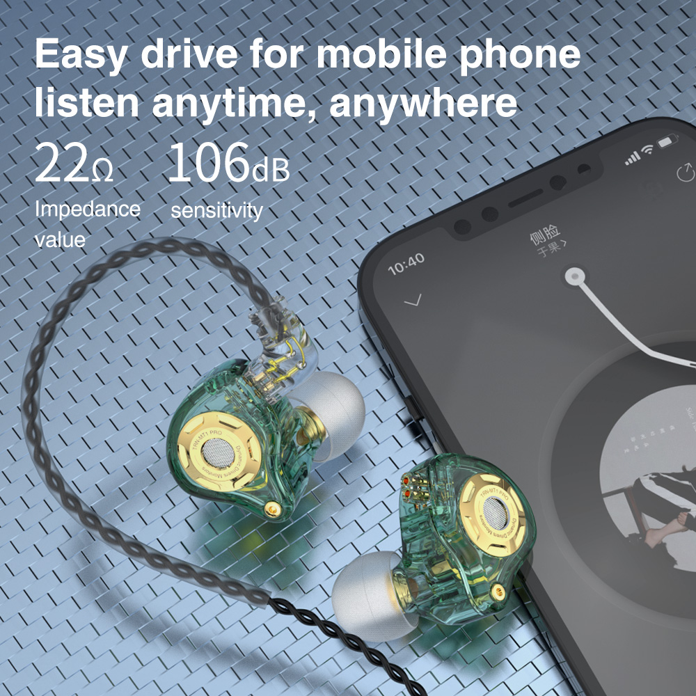 TRN MT1 Pro HIFI In Ear Earphone DJ Monitor Earphones Earbud Dynamic Sport Noise Cancelling IEM Headset TRN X7TA1ST1 For KZ Fiio