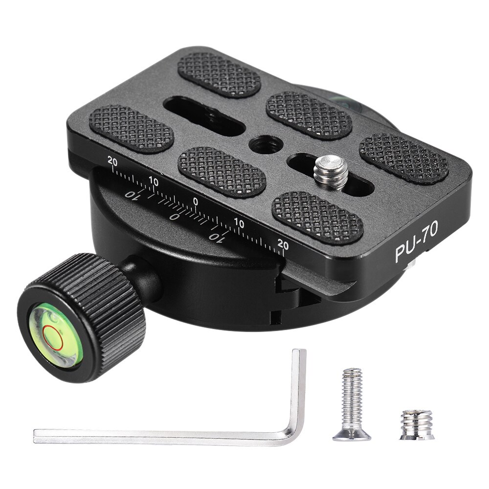 Andoer KZ-40 Universal- Stativ Kopf Rabatt Klemme Adapter w/PU-70 schnell Freisetzung Platte Kompatibel für Arca schweizerisch Aluminium Legierung