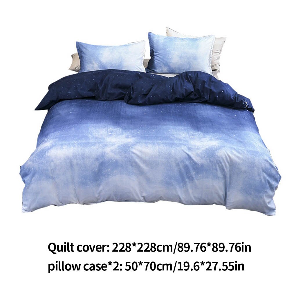 Star Sky Bedding Set Home Dorm Bedroom Polyester Breathable Quilt Cover Pillowcase: Type 2