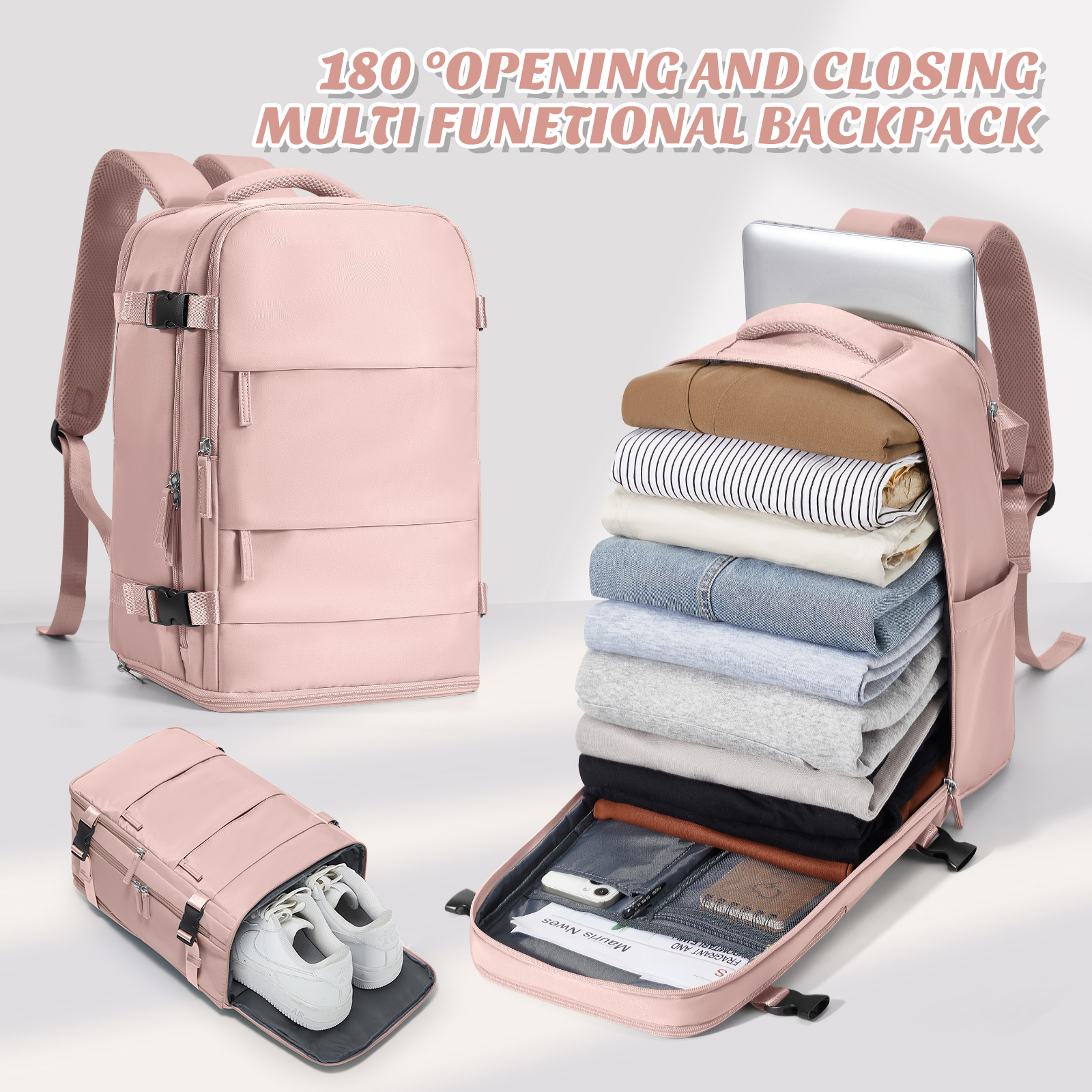 Travel Backpack for Women Men, Hand Luggage Backpack Business College Laptop Carry on Backpack Travel Cabin Airplane 40x20x25: SKY BLUE