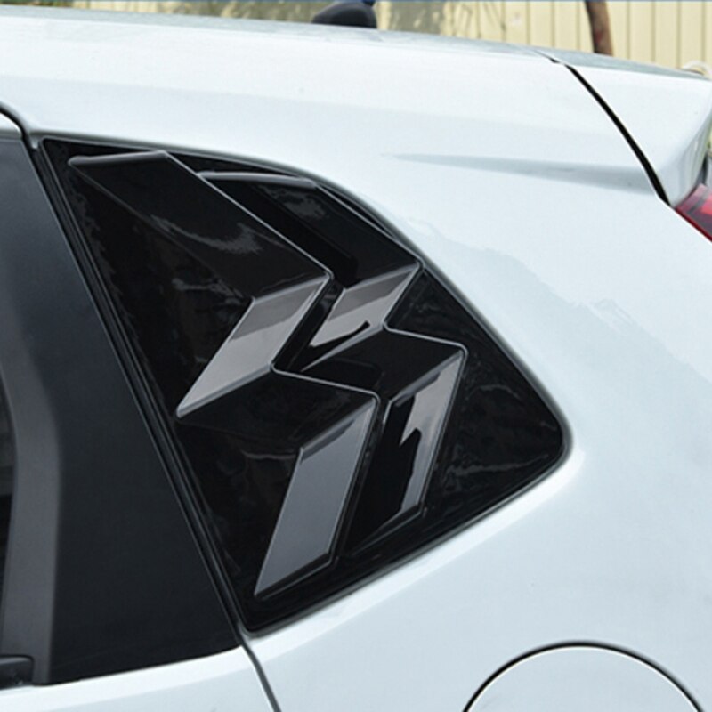 Auto Gloss Black Side Window Louvre Shutter Cover Trim Voor Honda Fit Jazz