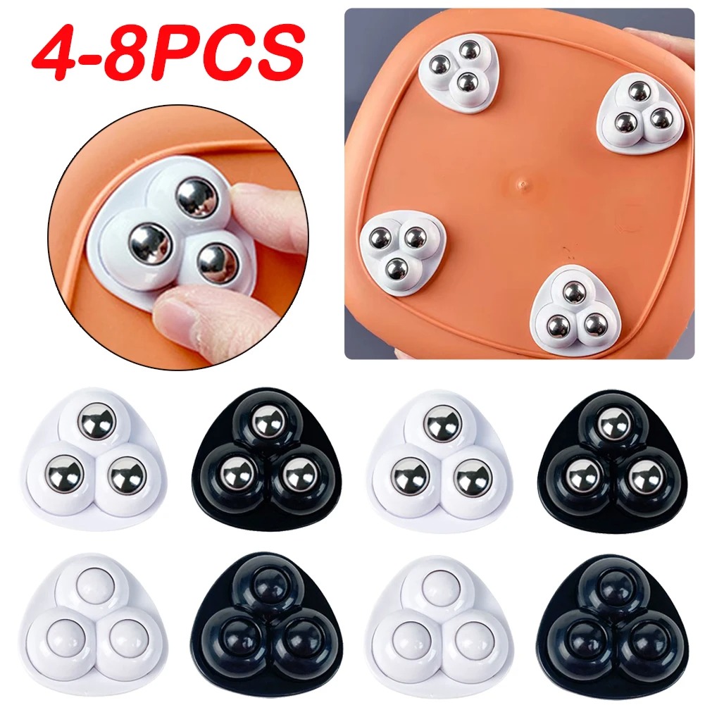 Mini ruedas giratorias para muebles, ruedas autoadhesivas universales, rodamiento de carga fuerte, 4 u 8 piezas