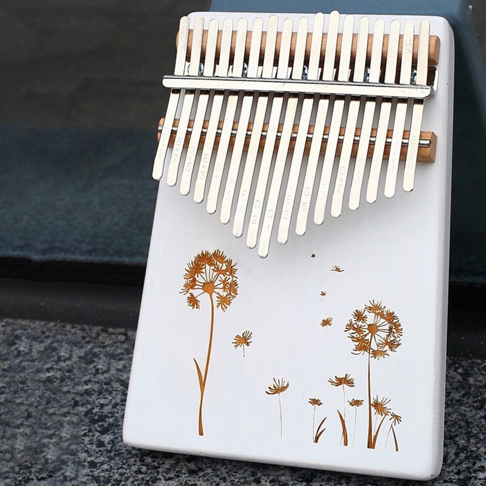 Thumb Piano Kalimba 17 Key Wood Mahogany Calimba Body Musical Instruments Mbira Kalimba with Learning Book & Hammer: style B-3