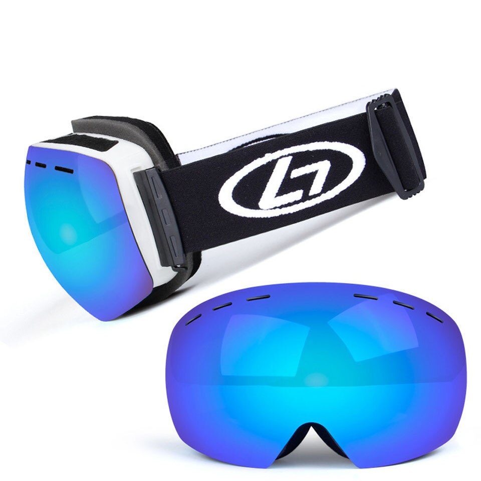 Skibriller dobbeltlag uv anti-tåge store skimaske briller skiløb snow snowboard beskyttelsesbriller mænd kvinder ski briller: 12