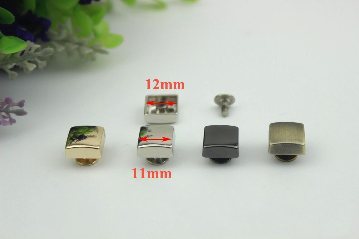 20pcs Meetee Rivets Nails for Bag Hardware Handbag Decorative Studs Button Nail Metal Buckles Clasp Snap Hook DIY Leather Craft