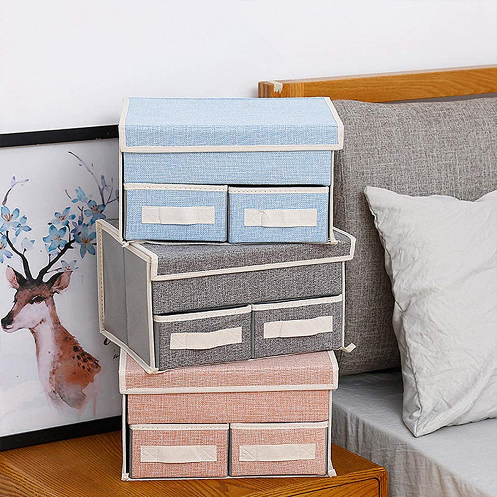 Lagerung Schublade nicht gewebte Faltbare Socken Lagerung Korb Behälter Schreibtisch Schrank Kosmetische Organizer für Unterwäsche Schmuck Schal Socken