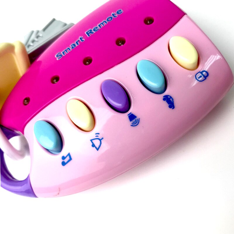 Zhenwei Mini Muziek Sleutel Speelgoed Funny Musical Autosleutel Speelgoed Smart Remote Sleutelhanger Knipperlicht En Geluid Imitatie Vocal Speelgoed