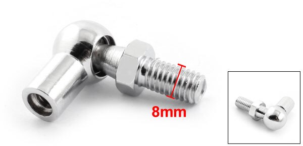 8mm Male 6mm Female Thread Gas Spring End Fitting Ball Angle Screw Joint Stud