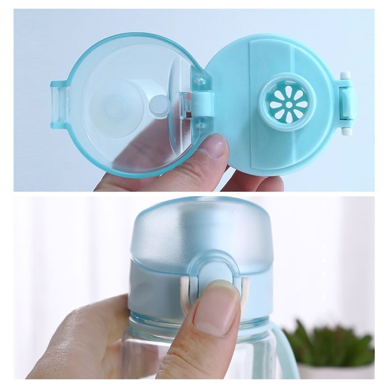 500ml gennemsigtig sport vandflaske med reb plastik drikkevandskedel med høj kapacitet bærbar rejse protein shaker drinkware