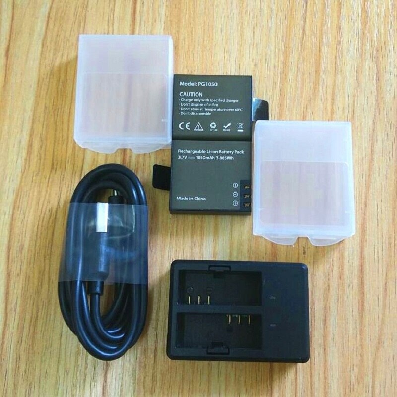 Cargador de batería Original SJCAM EKEN SOOCOO, batería de 1350/1050mAh para cámara deportiva sj4000 Sj5000 7000 M10 c30 H9 H3 H8: EKEN A combination