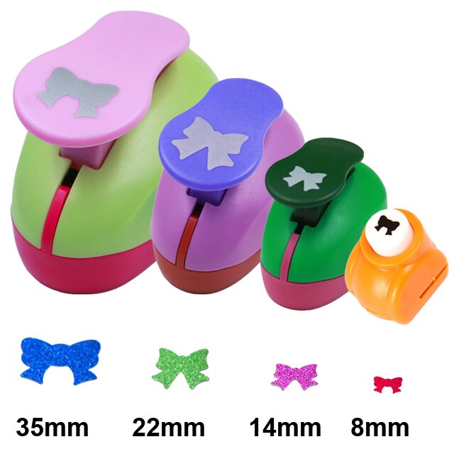 4pcs Handmade Crafts Heart Circle Star Scrapbooking Tool Paper Punch Photo Gallery decoration DIY Card Punches Embossing: Bowknot