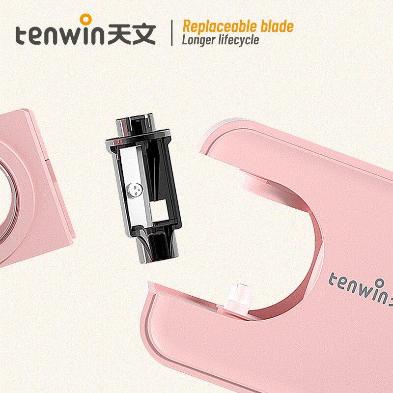 Tenwin Electric Pencil Sharpener Automatic Heavy Duty Stationery Cute Battery USB for Kids Children