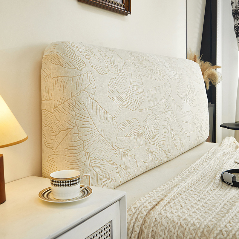 Copritesta letto elastico tutto-compreso Copritesta jacquard tinta unita Copritesta letto leggero di lusso con retrò lungo Copritesta protettiva per la casa