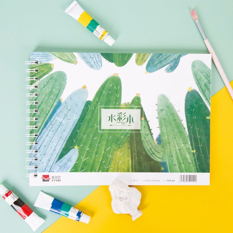 Livre en papier aquarelle A4 et 16K d'épaisseur 200g, livre aquarelle pour dessin, peinture à l'aquarelle, fournitures d'art de croquis pour enfants