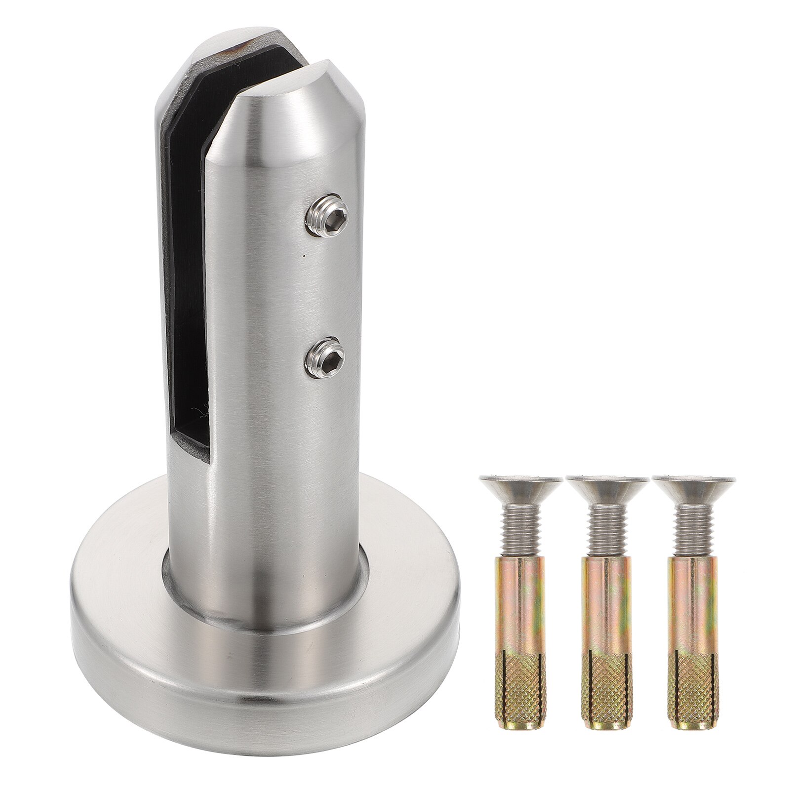 Stainless Steel Balustrade Post Practical Glass Panel Post Sturdy Fencing Clamp: Silver