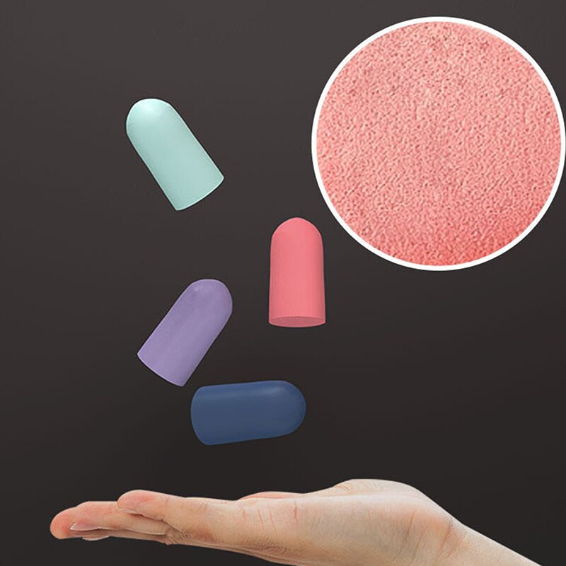 Tapones para los oídos de espuma viscoelástica, cápsula súper insonorizada para dormir, artefacto antirronquidos para dormitorio, caja de pastillas antirruido, 1 par