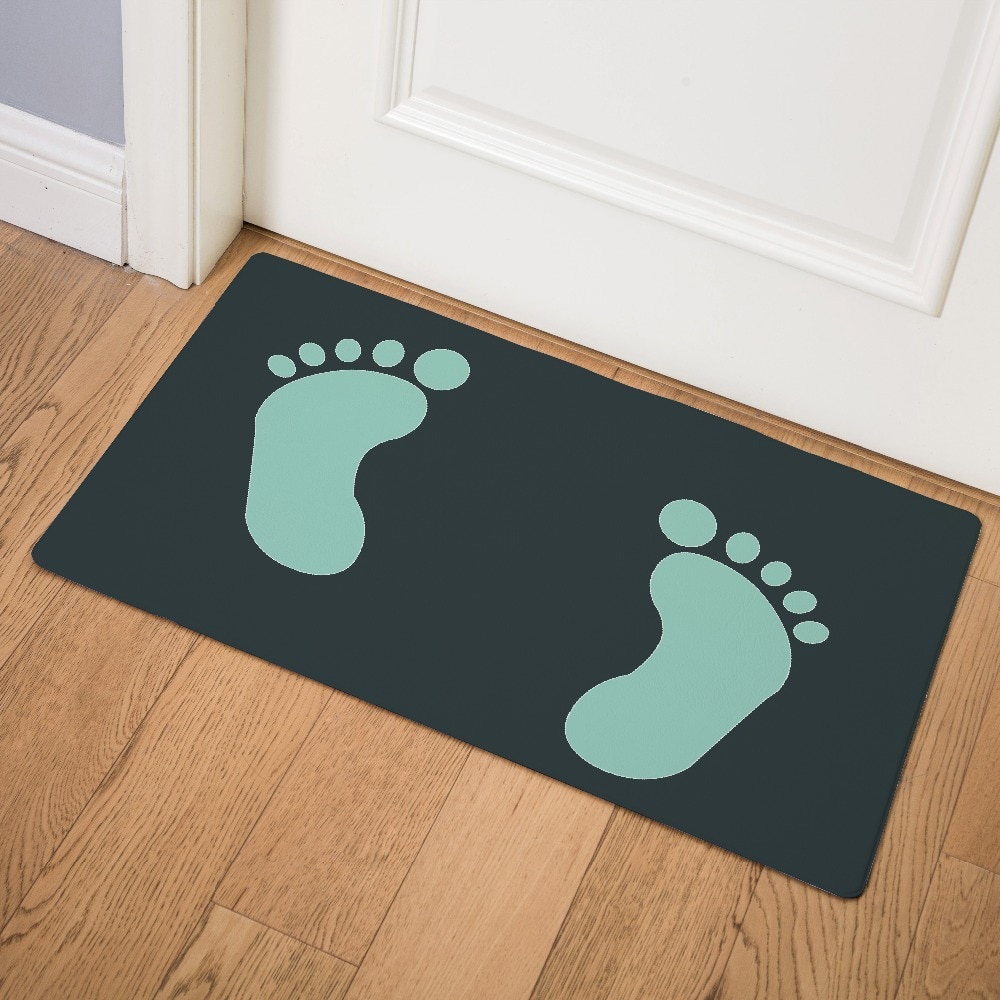Empreinte facile à nettoyer tapis de sol PVC paillasson antidérapant entrée porte tapis résistant à l'huile cuisine tapis dessin animé imperméable doux tapis