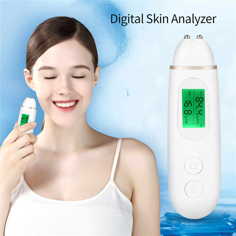 Digitale Huid Analyzer Gezicht Vocht Monitor Facial Massager Olie Inhoud Detector Lady Gezicht Elasticiteit Test Pen Led Display 31