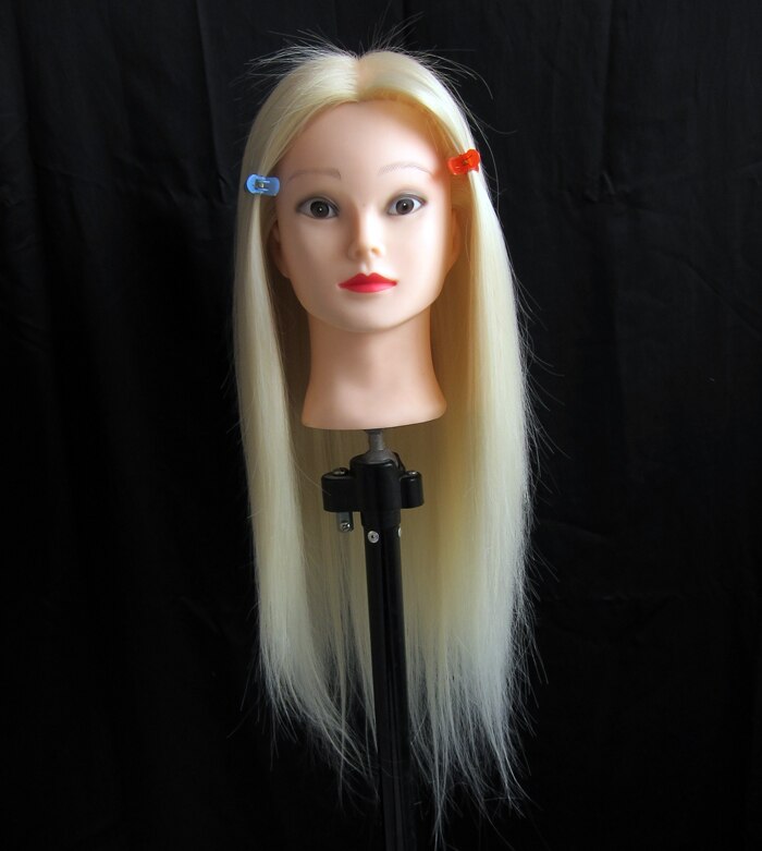 hairdresser mannequin head 100% high temperature fiber female mannequin head for makeup practice hair mannequin head