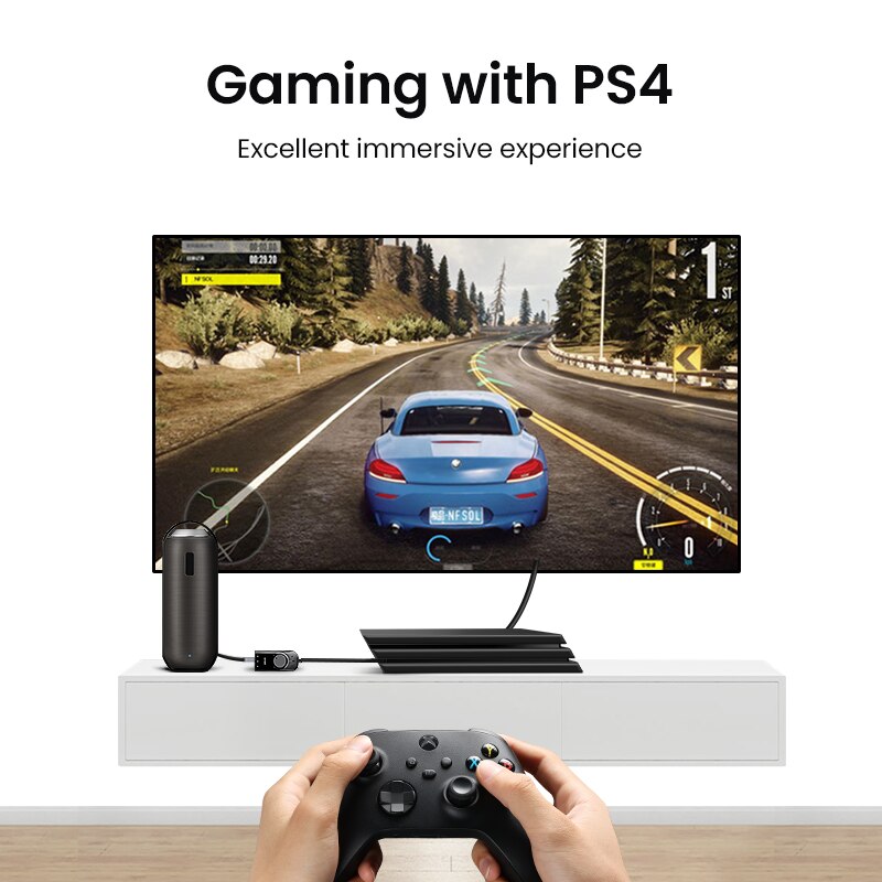 UGREEN Sound Card USB Audio Interface External 3.5mm Microphone Audio Adapter Soundcard for PC PS5 4 Headphone USB Sound Adapter