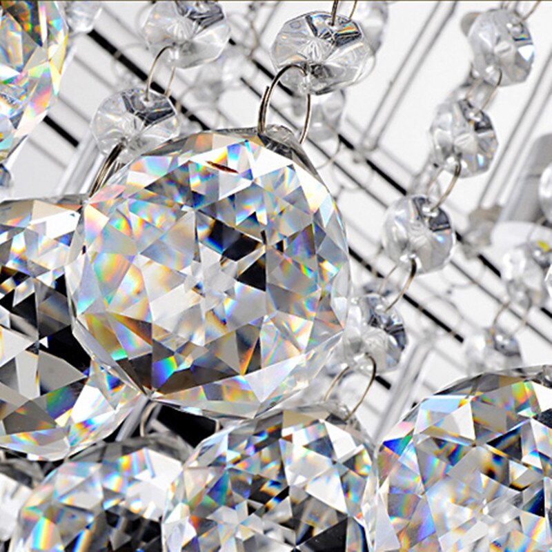 Bola de luz de diamante hecha a mano para decoración del hogar, Prisma de cristal facetado de 30mm, piedras de vidrio y minerales, bolas tipo gota de iluminación