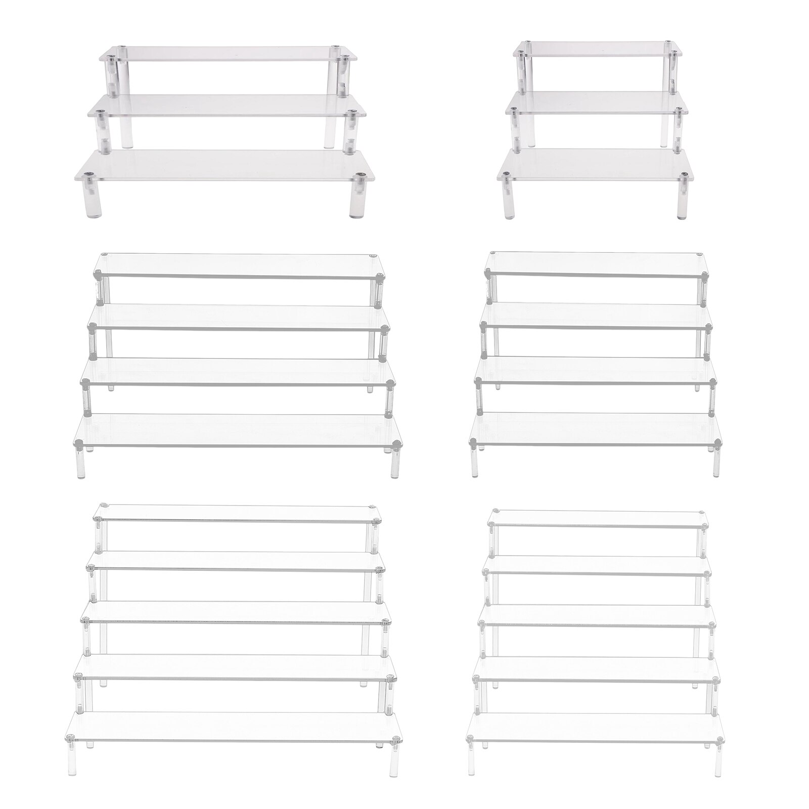 Acrylic Display Riser Stand Toy Model Perfume Cosmetics Toiletries Holder Collections Doll for Decoration