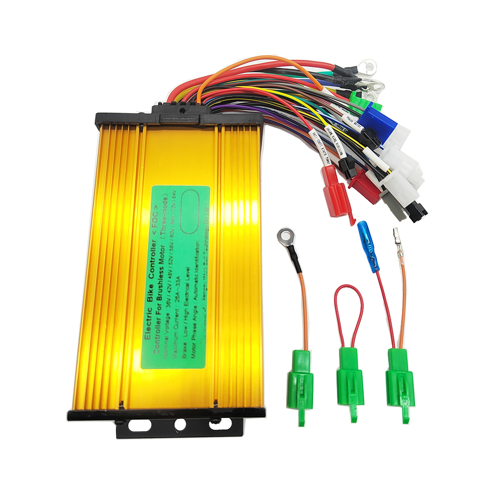 Controlador sin escobillas de onda sinusoidal Universal de 3 modos, 36V, 48V, 60V, 72V, 500W-1000W, 12 tubos aptos para patinete eléctrico, Motor de velocidad para bicicleta eléctrica