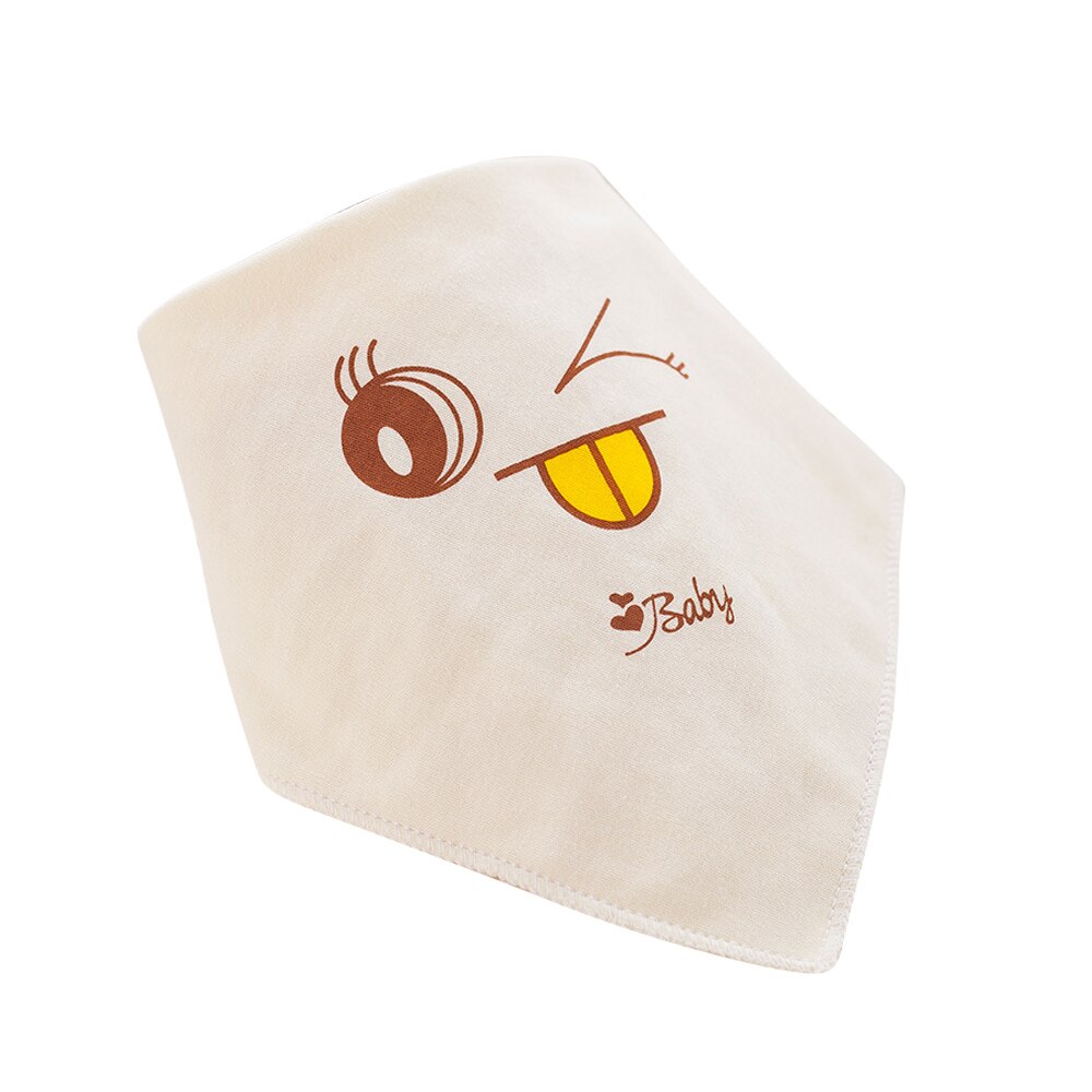 Cartoon Baby Bib Zachte Biologische Katoen Effen Kleur Driehoek Dubbele Sjaal Feeding Speeksel Handdoek Bandana Burp Doek Baby Douche: YELLOW