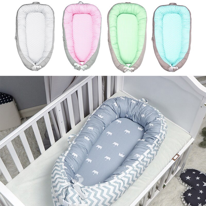 Baby Nest Bed Portable Crib Infant Toddler 100% Cotton Fabric Bed Cradle for Newborn Cots Nursery Washable