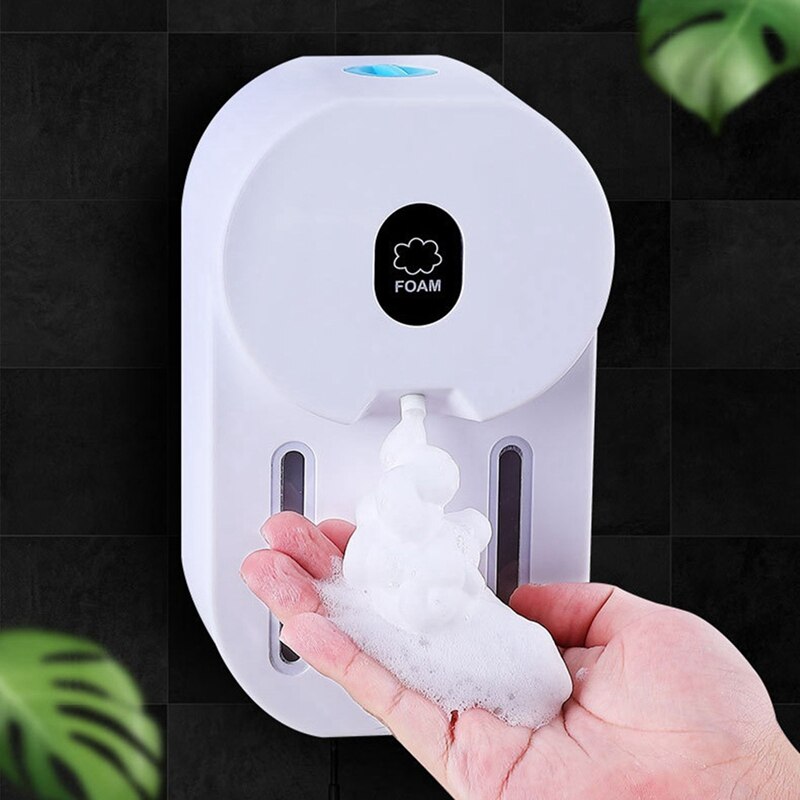 Touchless Automatic Soap Dispenser Smart Machine Infrared Sensor Soap Dispenser Hand Washing Machine: White