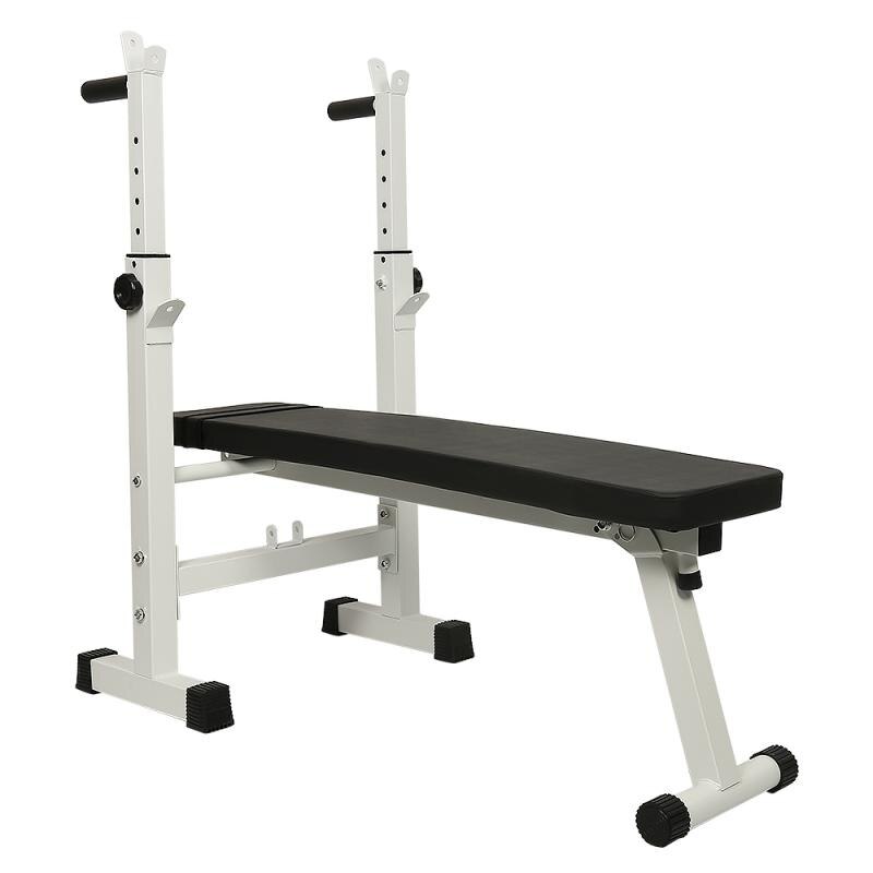 112*58.5*104cm cama de levantamento de peso dobrável altura ajustável multifuncional acessórios hwc: Preto