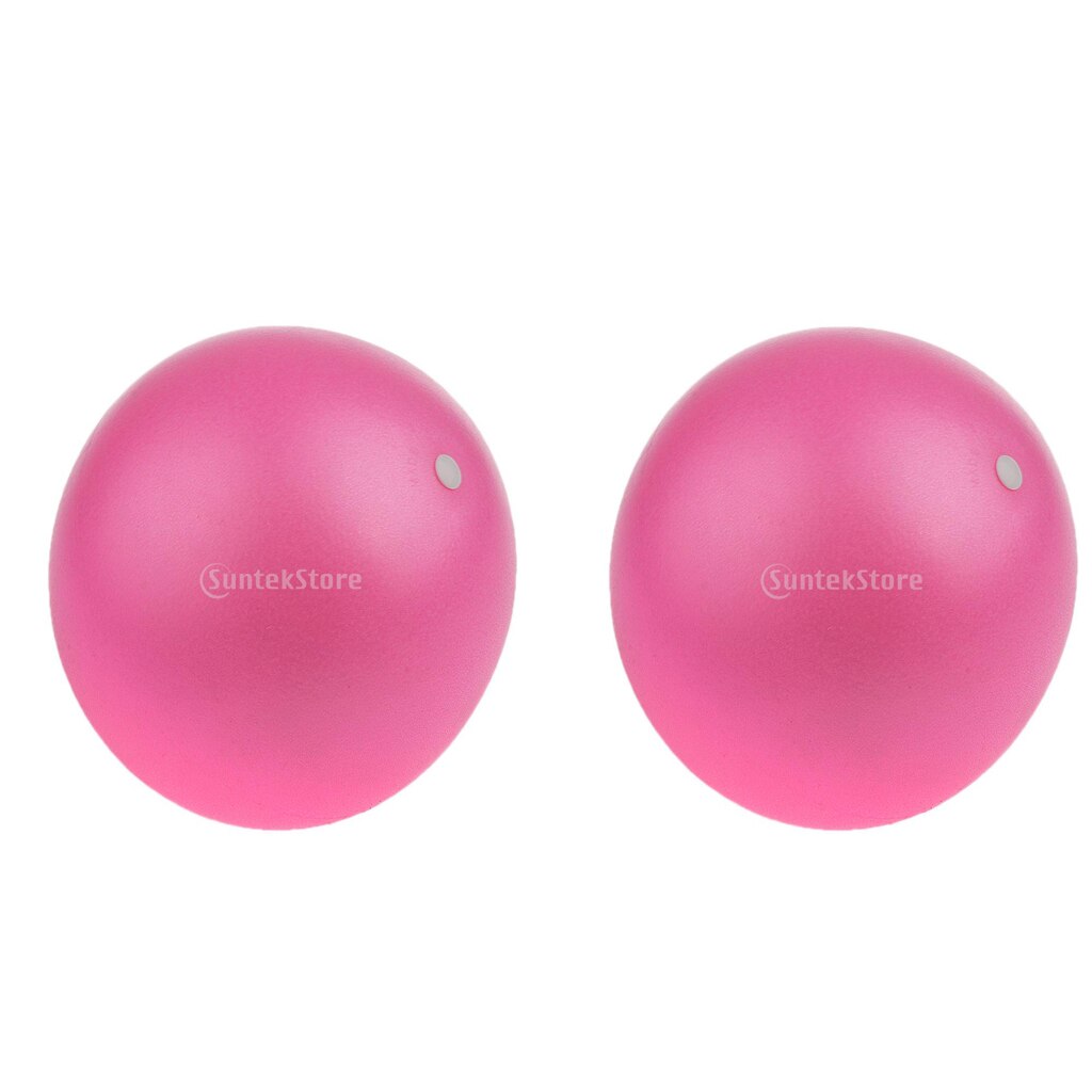 2 Pieces Yoga Ball Physical Fitness Balls Exercise Anti-Burst Mini 15cm Pink For Indoor or Outdoor Use
